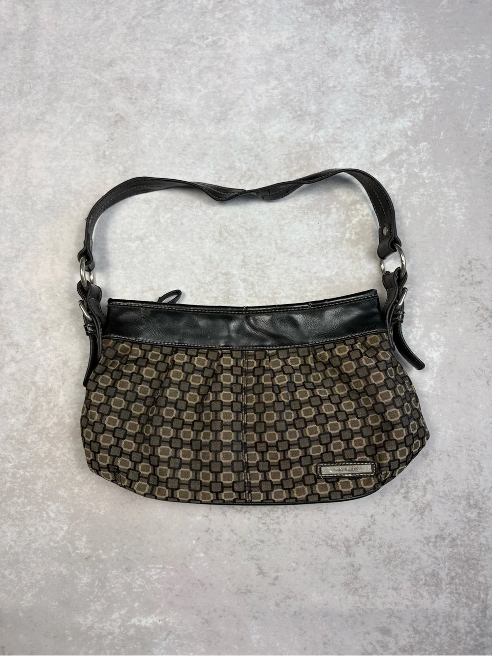 Y2K Nine West Brown & Black Square Baby Bag